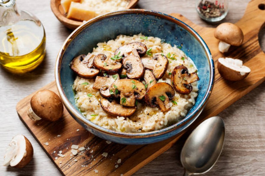 risotto-orzo-aux-champignons-et-lait-de-coco